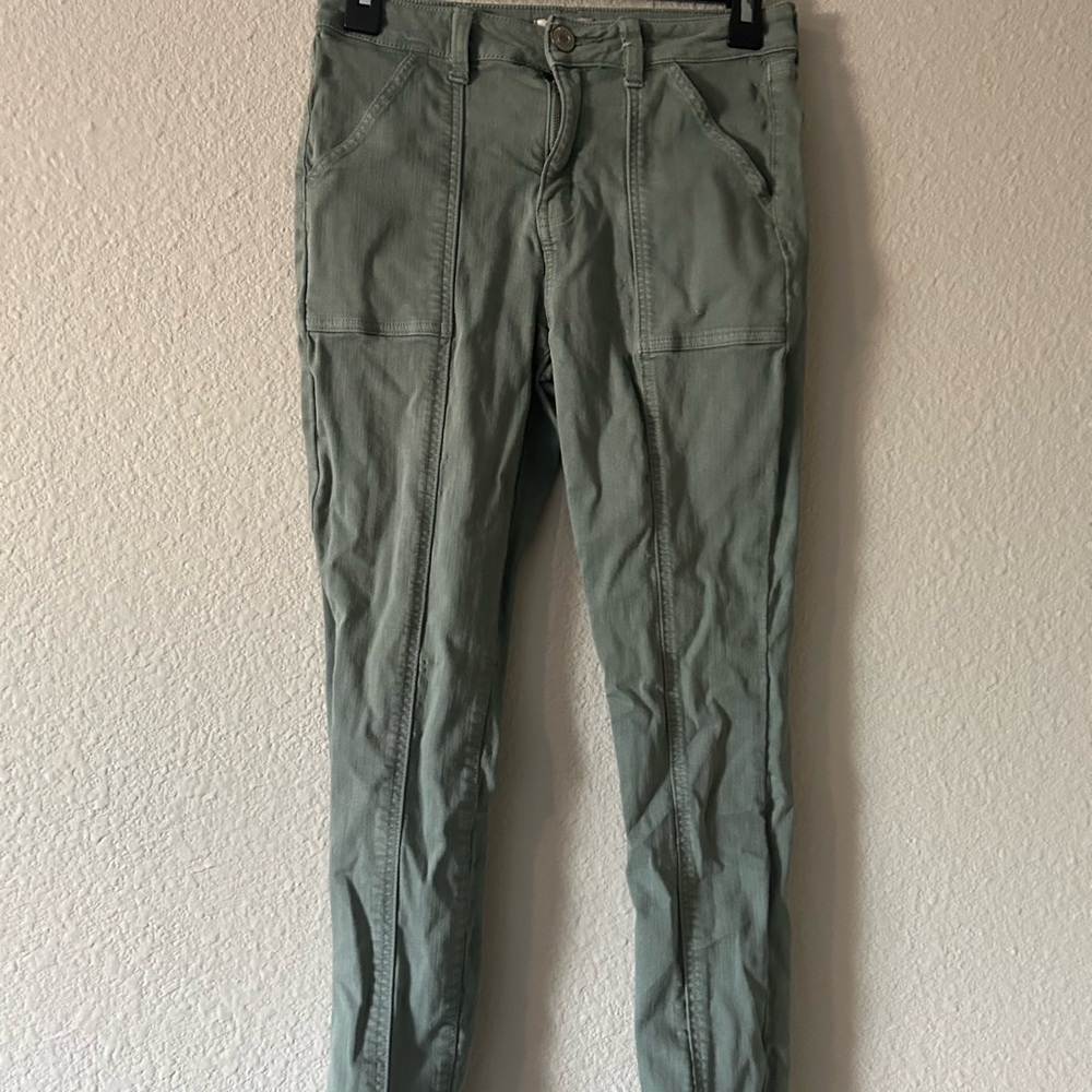 SO Green Cargo Pants Lightweight Casual